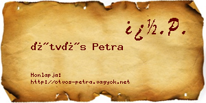 Ötvös Petra névjegykártya