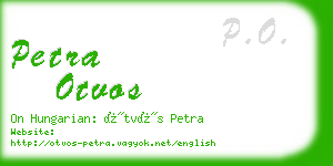 petra otvos business card